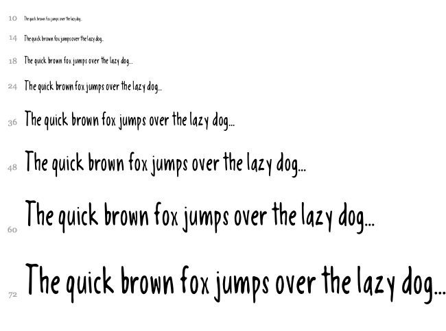 Mix Rego font waterfall